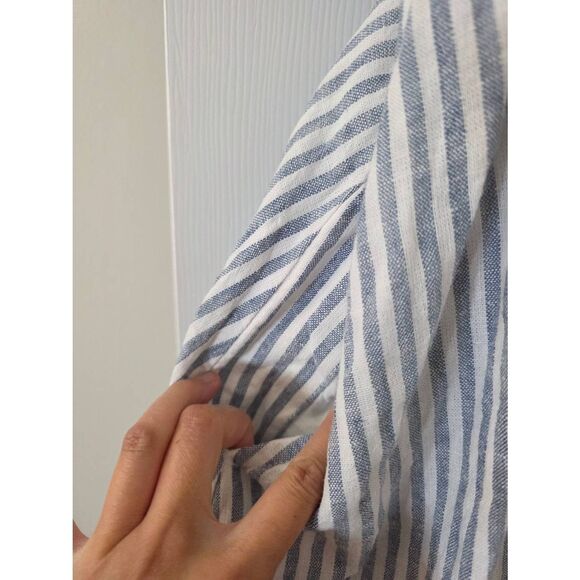 Abercrombie & Fitch Striped Midi Dress - Blue and White - Picture 7 of 12